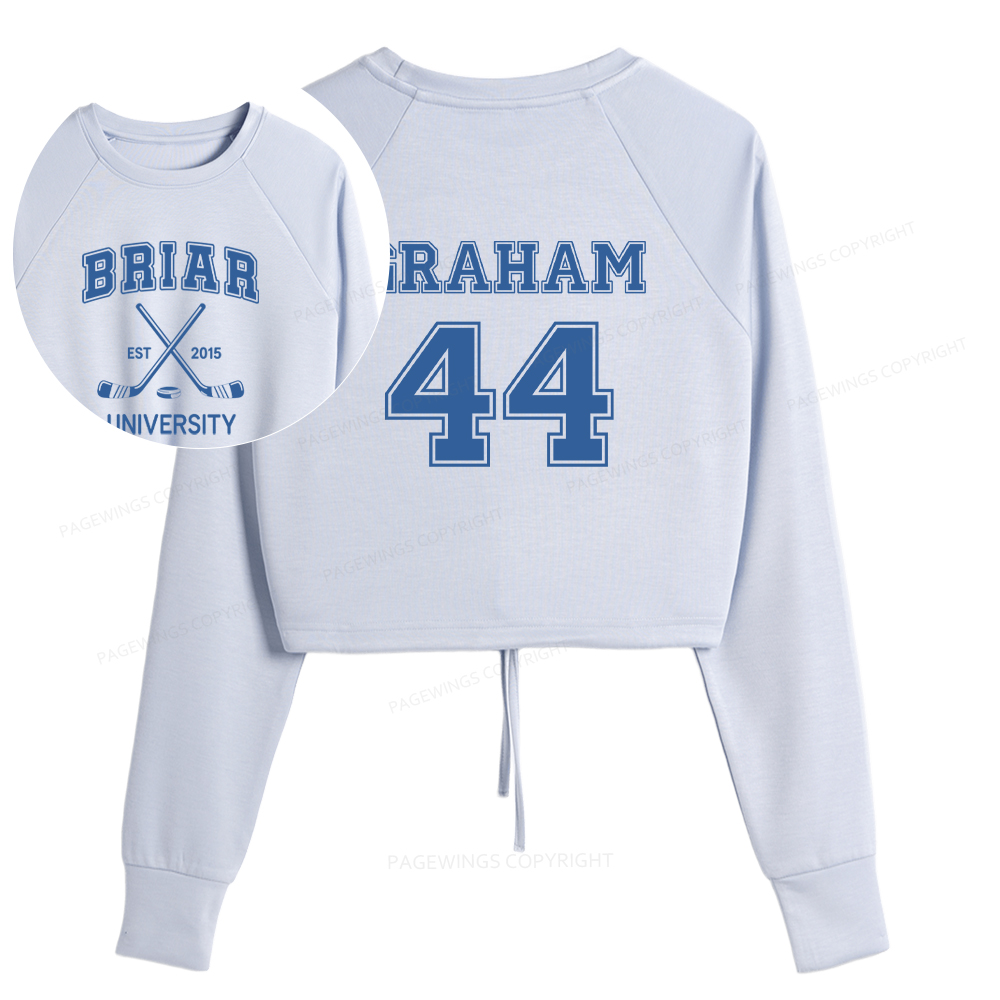 Pagewings Hockey Romance Cropped Sweatshirt 