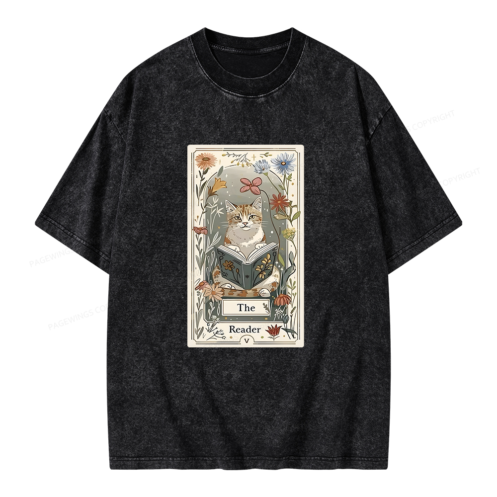 Pagewings The Reader Unisex Washed T-shirt