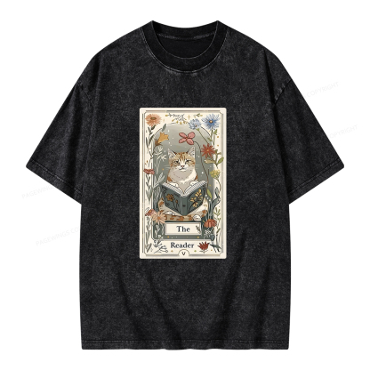 Pagewings The Reader Unisex Washed T-shirt