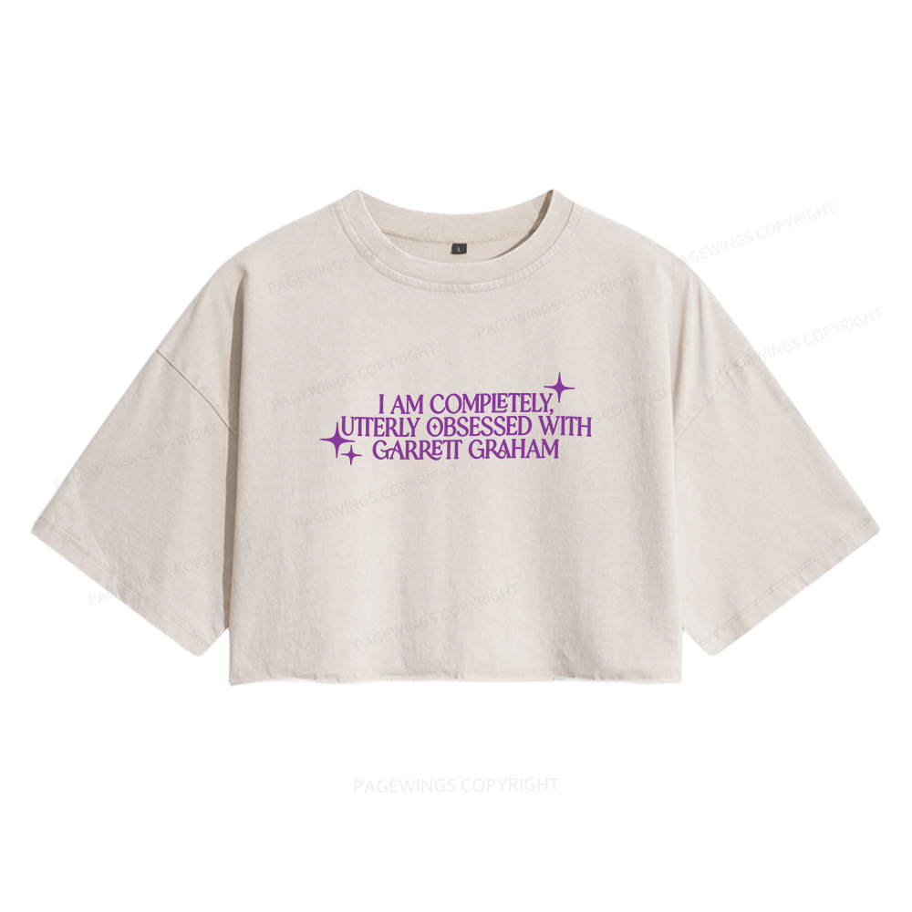 Pagewings Hockey Romace Women's Washed Cropped T-shirt