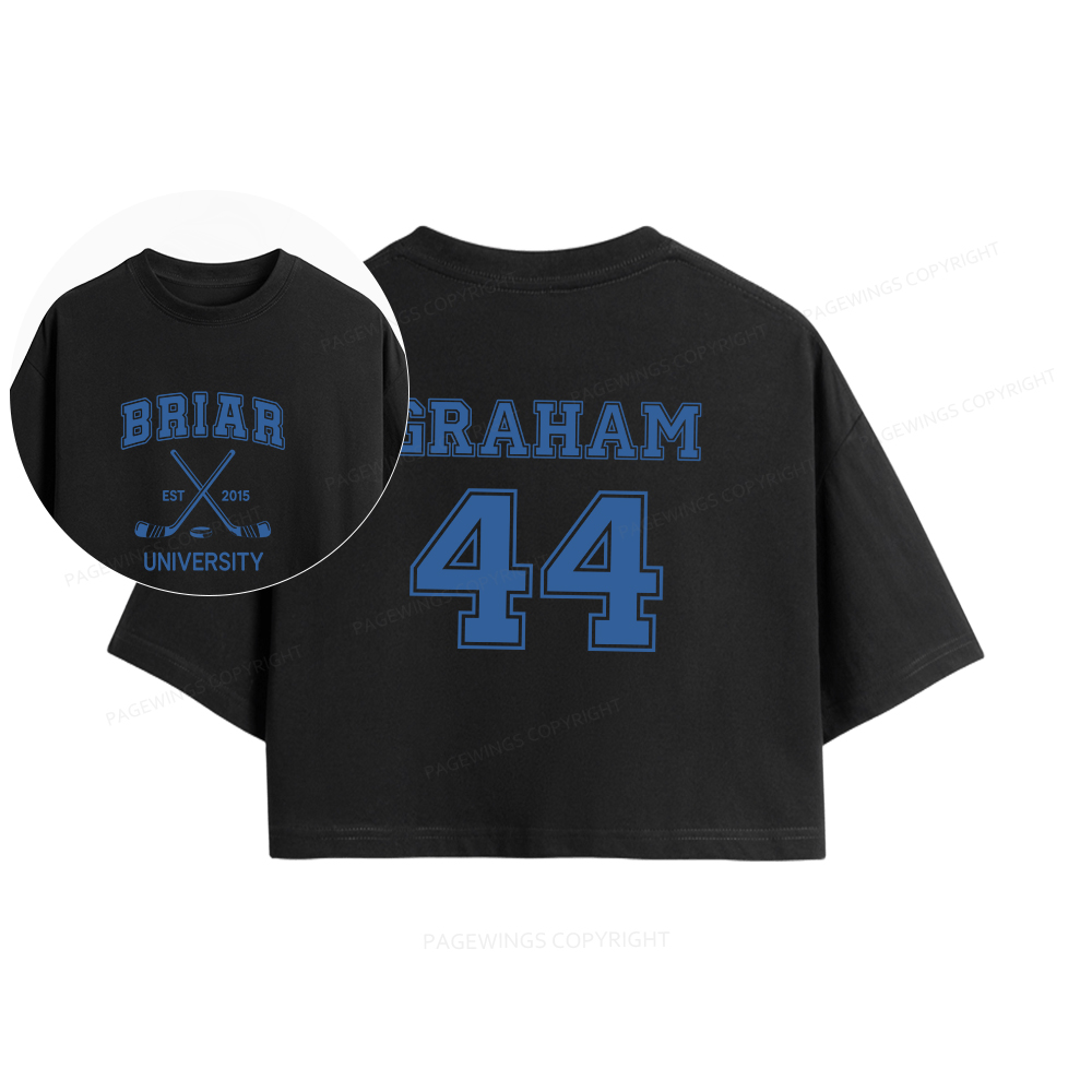 Pagewings Hockey Romance Women Crop Tops