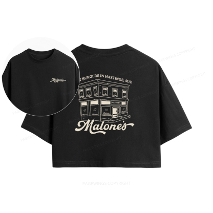 Pagewings Hockey Romance Women Crop Tops