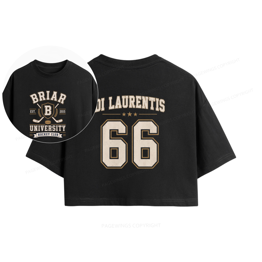 Pagewings Hockey Romance Women Crop Tops