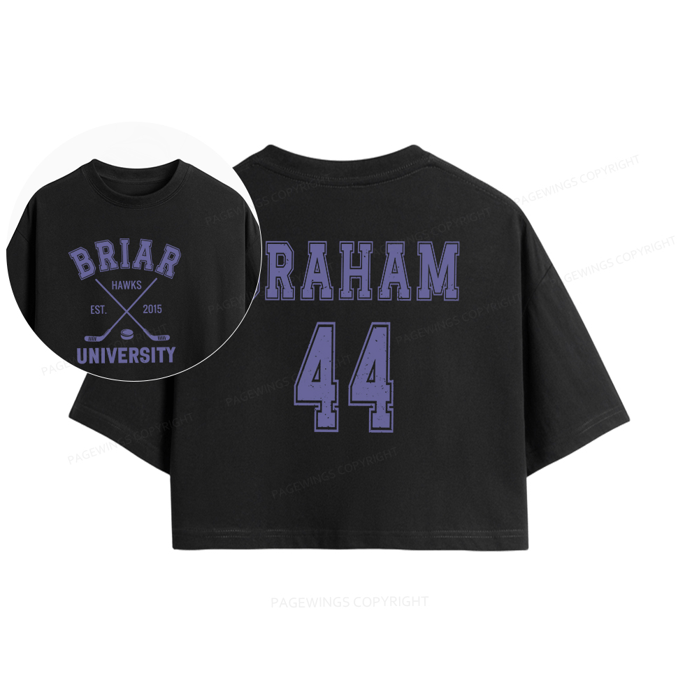 Pagewings Hockey Romance Women Crop Tops