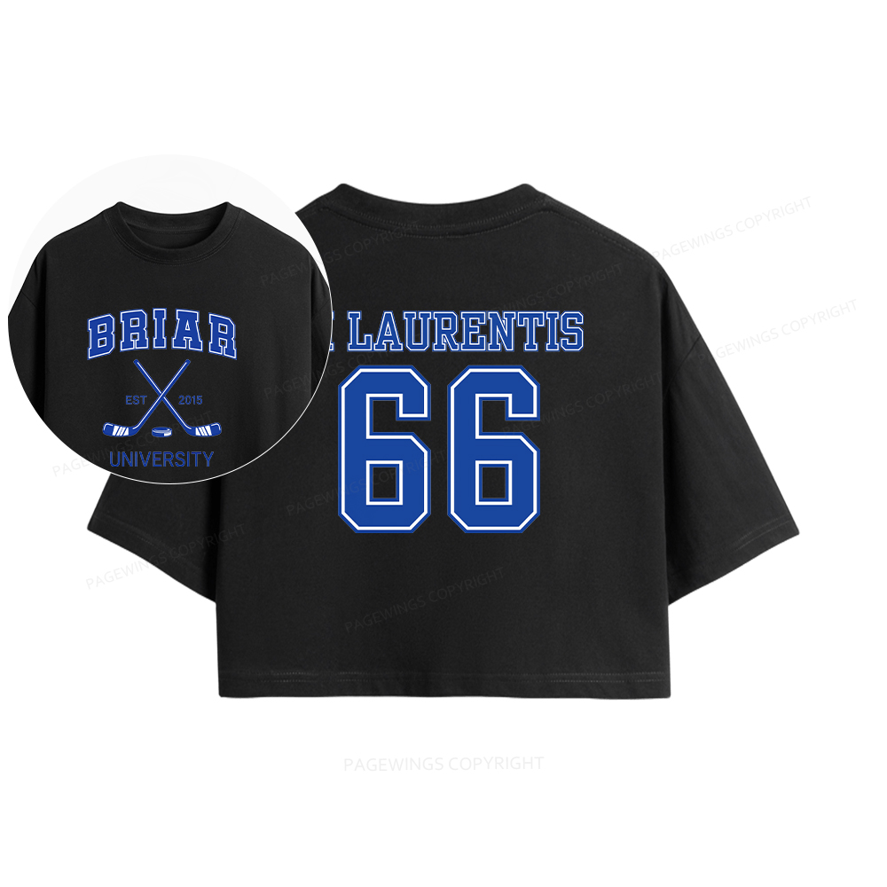 Pagewings Hockey Romance Women Crop Tops