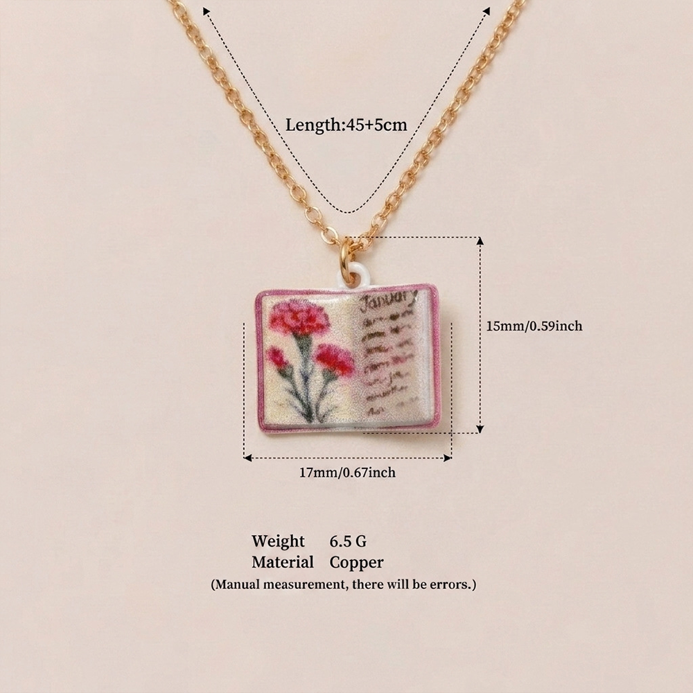 Pagewings Birth Flower Necklace