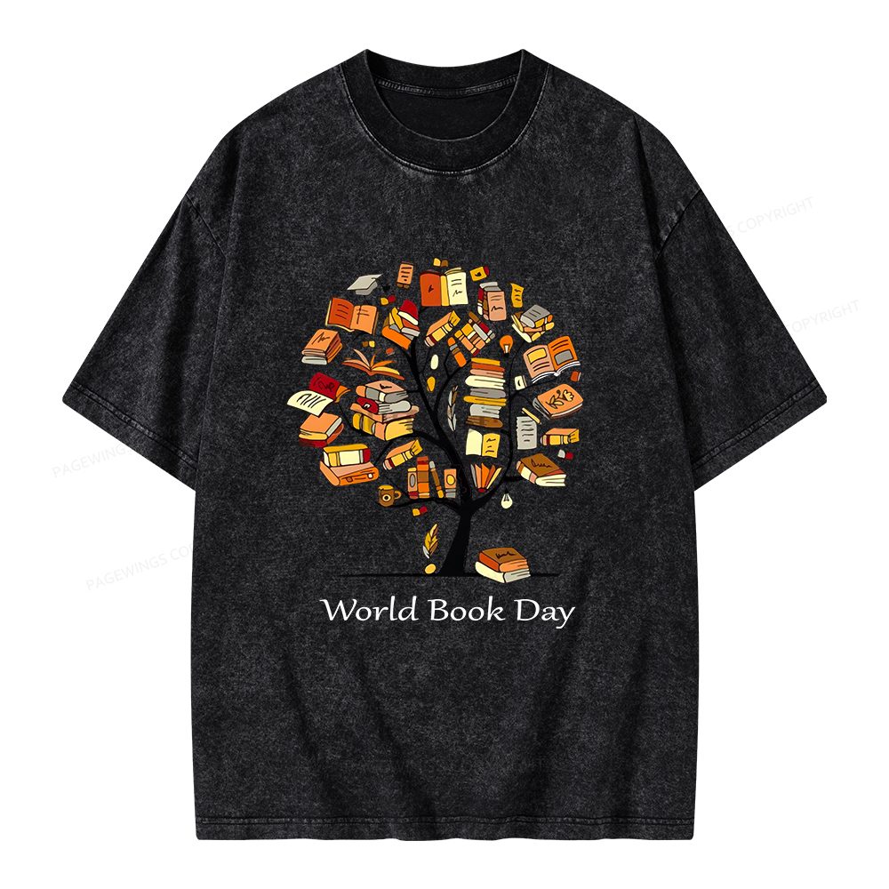 Pagewings World Book Day Unisex Washed T-shirt
