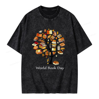 Pagewings World Book Day Unisex Washed T-shirt