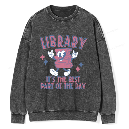 Pagewings It's The Best Part Of The Day Unisex Washed Sweatshirt
