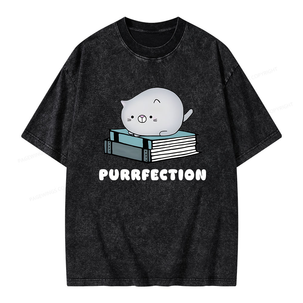 Pagewings Purrfection Unisex Washed T-shirt