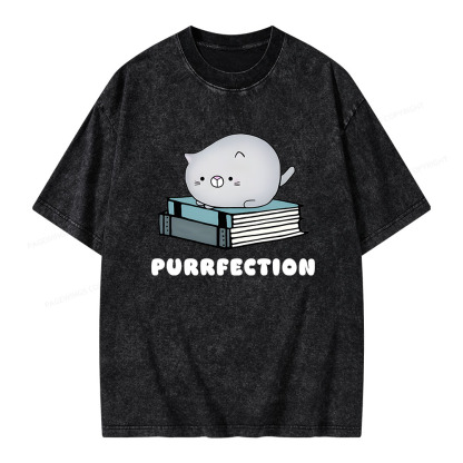 Pagewings Purrfection Unisex Washed T-shirt