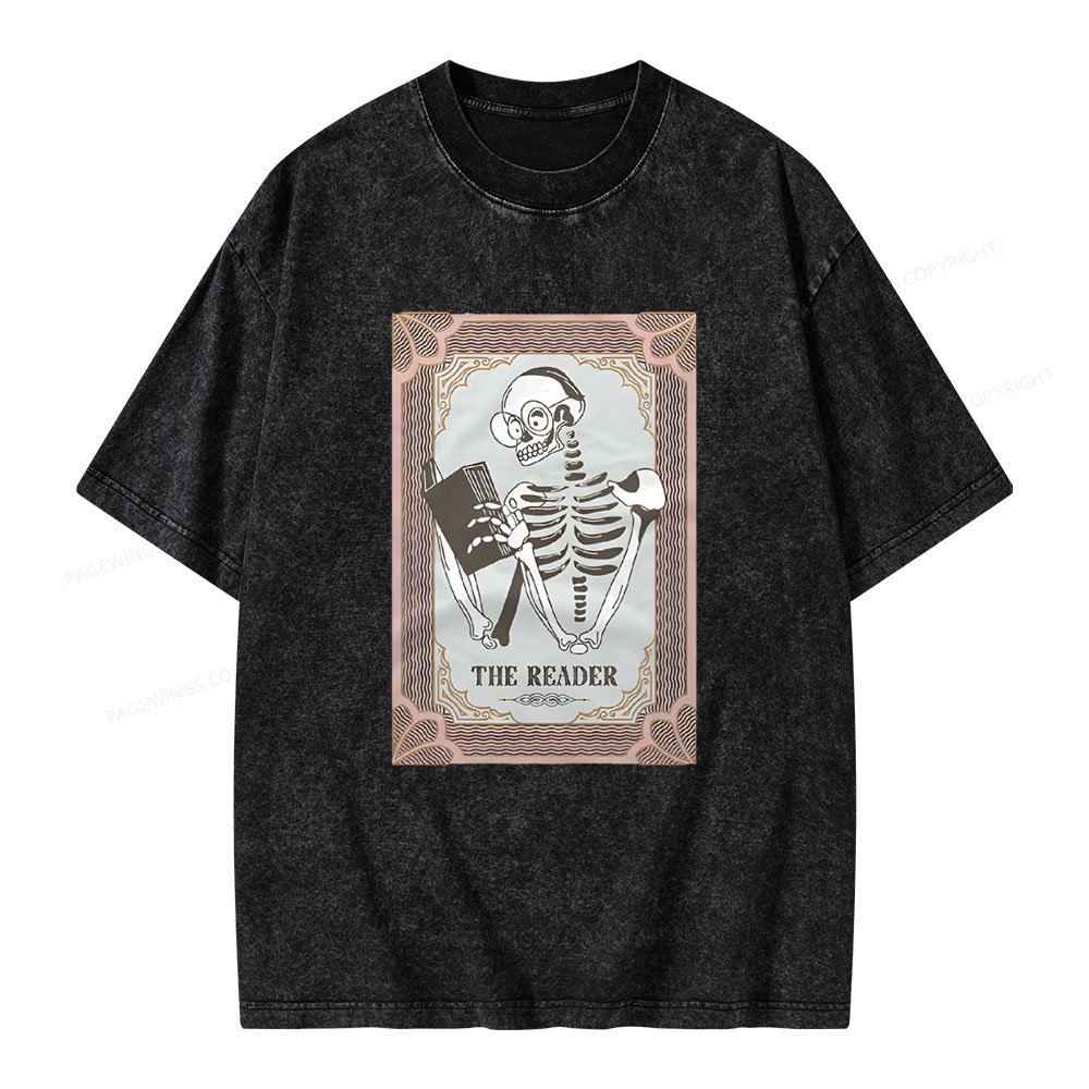 Pagewings The Reader Unisex Washed T-shirt
