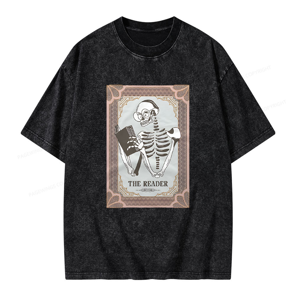 Pagewings The Reader Unisex Washed T-shirt