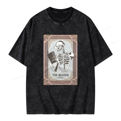 Pagewings The Reader Unisex Washed T-shirt