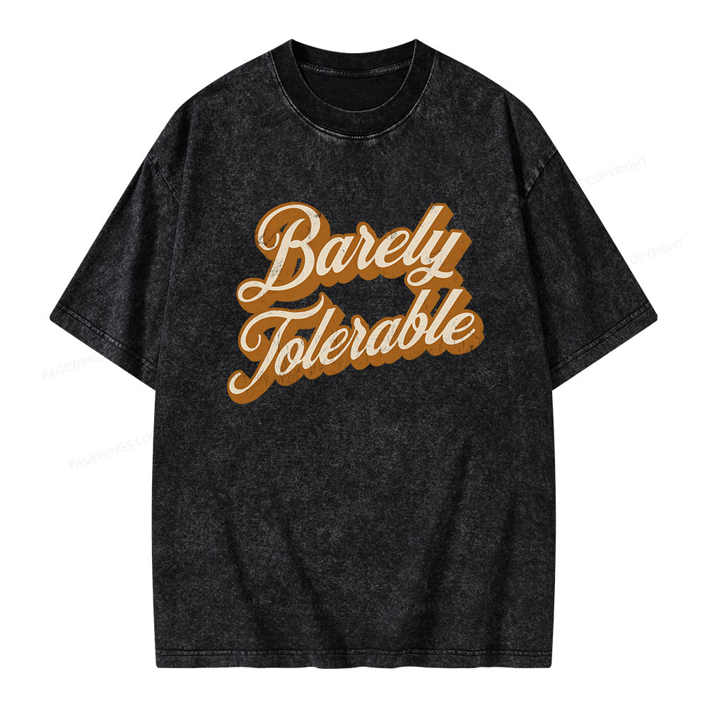 Pagewings Barely Tolerable Unisex Washed T-shirt