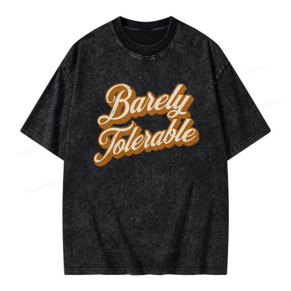 Pagewings Barely Tolerable Unisex Washed T-shirt