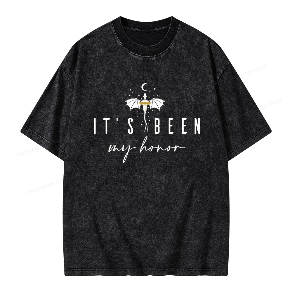 Pagewings It's Been My Honor Unisex Washed T-shirt