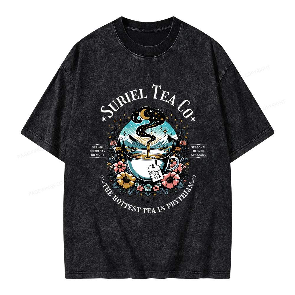 Pagewings Suriel Tea Co Unisex Washed T-shirt