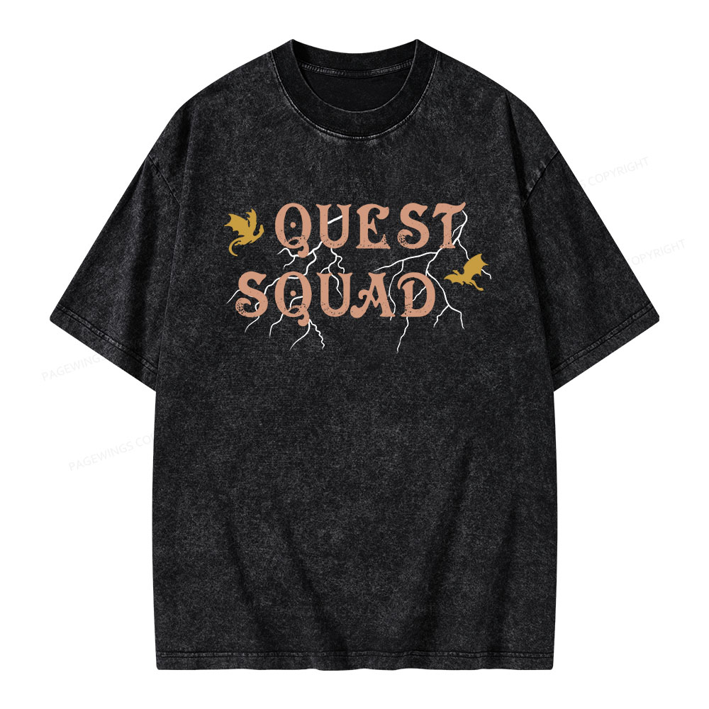 Pagewings Quest Squad Unisex Washed T-shirt