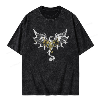 Pagewings Dragon Fantasty Unisex Washed T-shirt