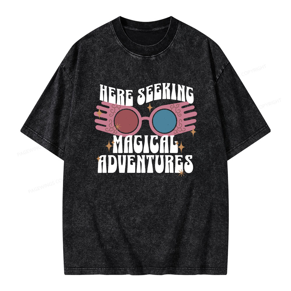Pagewings Seeking Magical Adventures Unisex Washed T-shirt