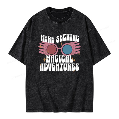 Pagewings Seeking Magical Adventures Unisex Washed T-shirt