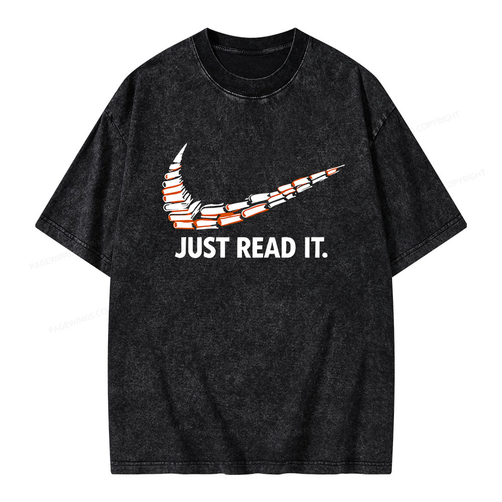 Pagewings Just Read It And Feel Deeply Unisex Washed T-shirt