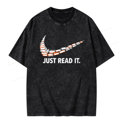 Pagewings Just Read It And Feel Deeply Unisex Washed T-shirt