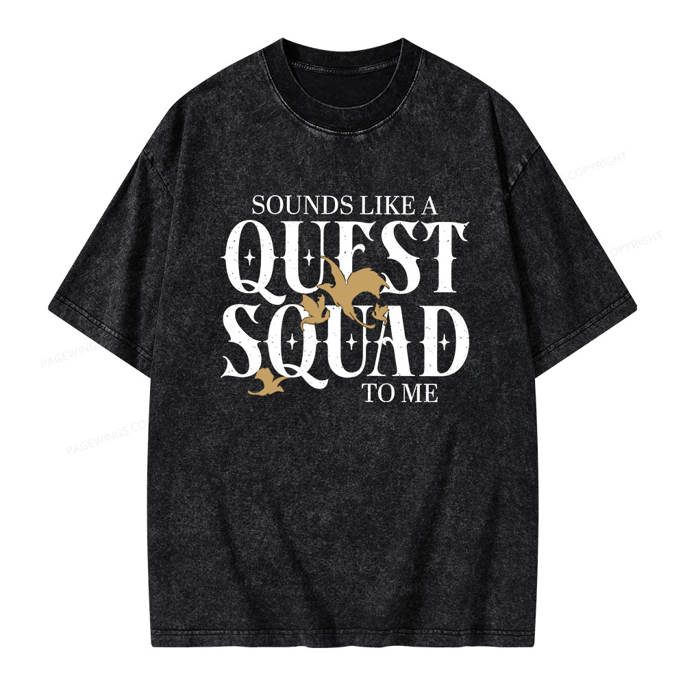 Pagewings Quest Squad Unisex Washed T-shirt