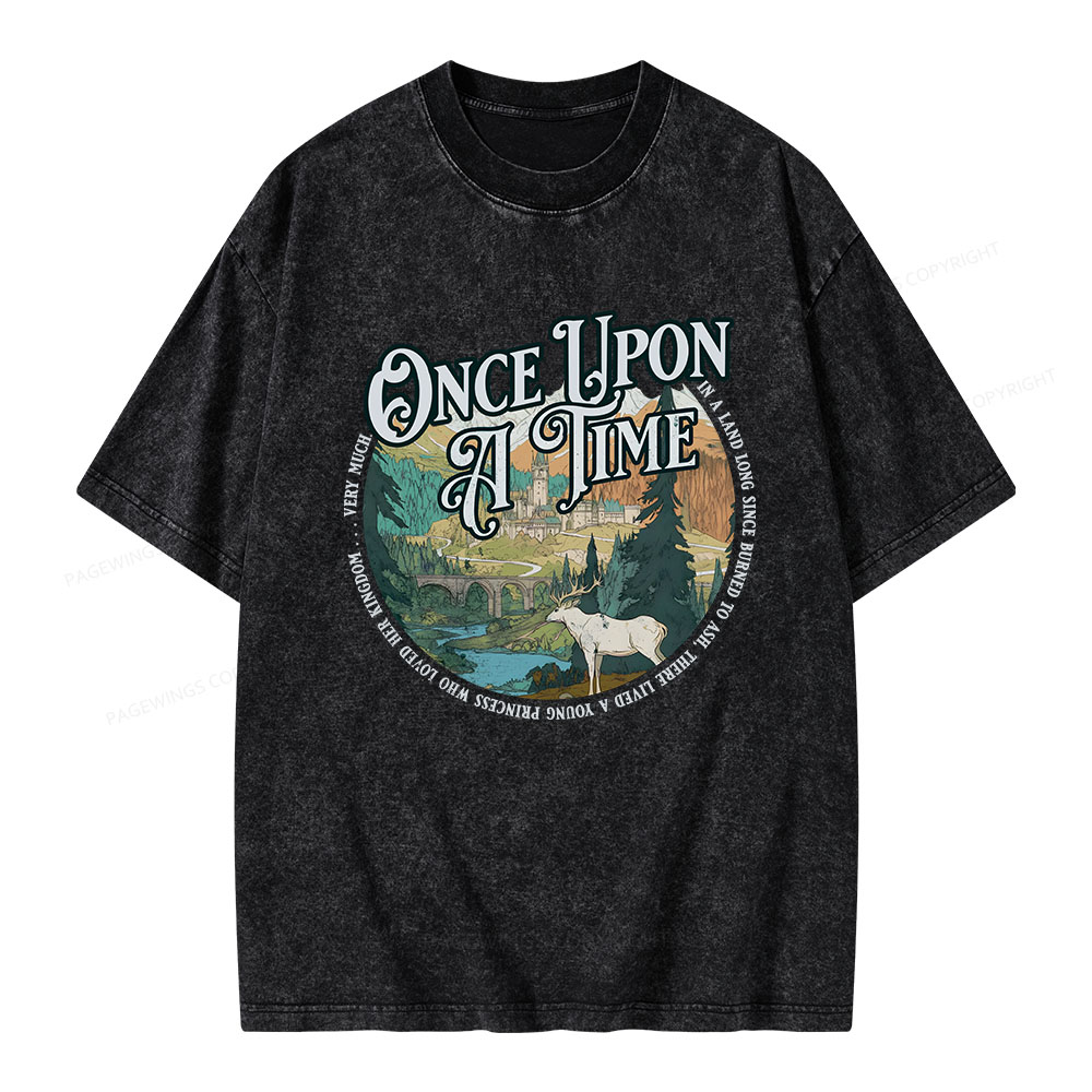 Pagewings Once Upon A Time Unisex Washed T-shirt