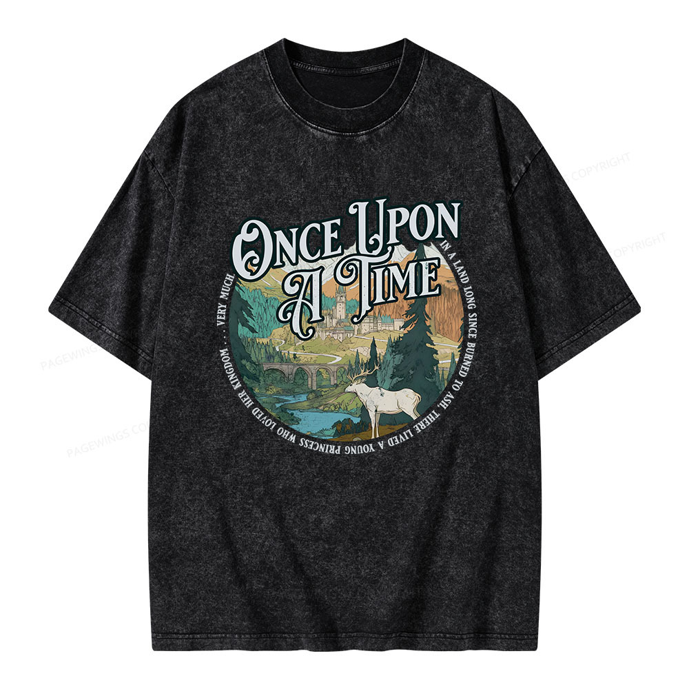 Pagewings Once Upon A Time Unisex Washed T-shirt