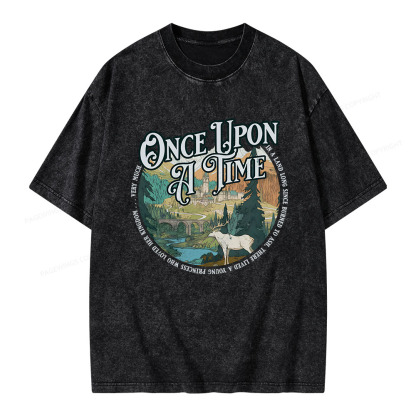 Pagewings Once Upon A Time Unisex Washed T-shirt