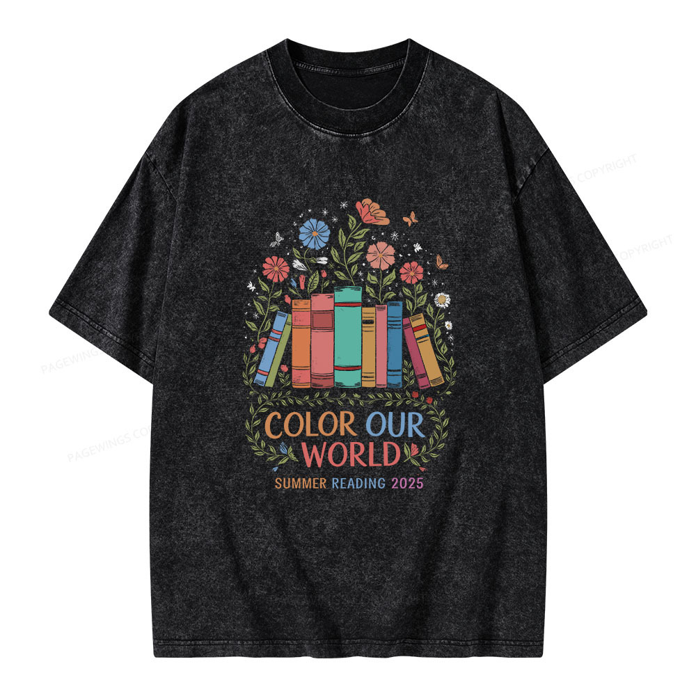 Pagewings Color Our World Unisex Washed T-shirt