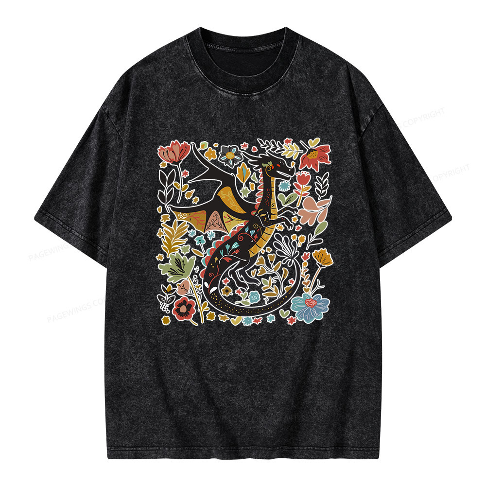 Pagewings Fantasy Reader Unisex Washed T-shirt