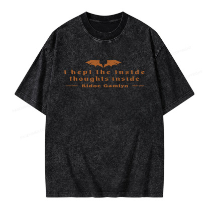 Pagewings I Kept The Inside Thoughts Inside Unisex Washed T-shirt