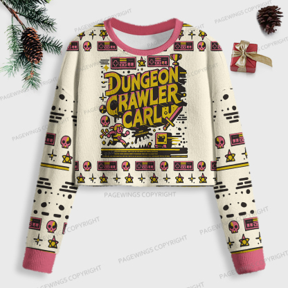 Pagewings Sci-Fi Book Lover Women Ugly Crop Sweatshirt