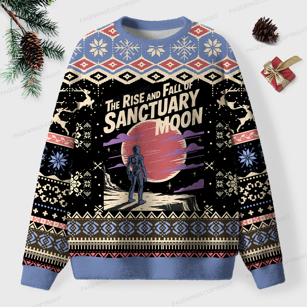 Pagewings The Rise And Fall Of Sanctuary Moon Unisex Ugly Knit Sweatshirt