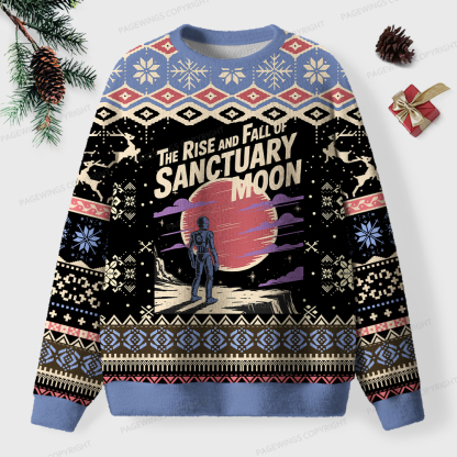 Pagewings The Rise And Fall Of Sanctuary Moon Unisex Ugly Knit Sweatshirt