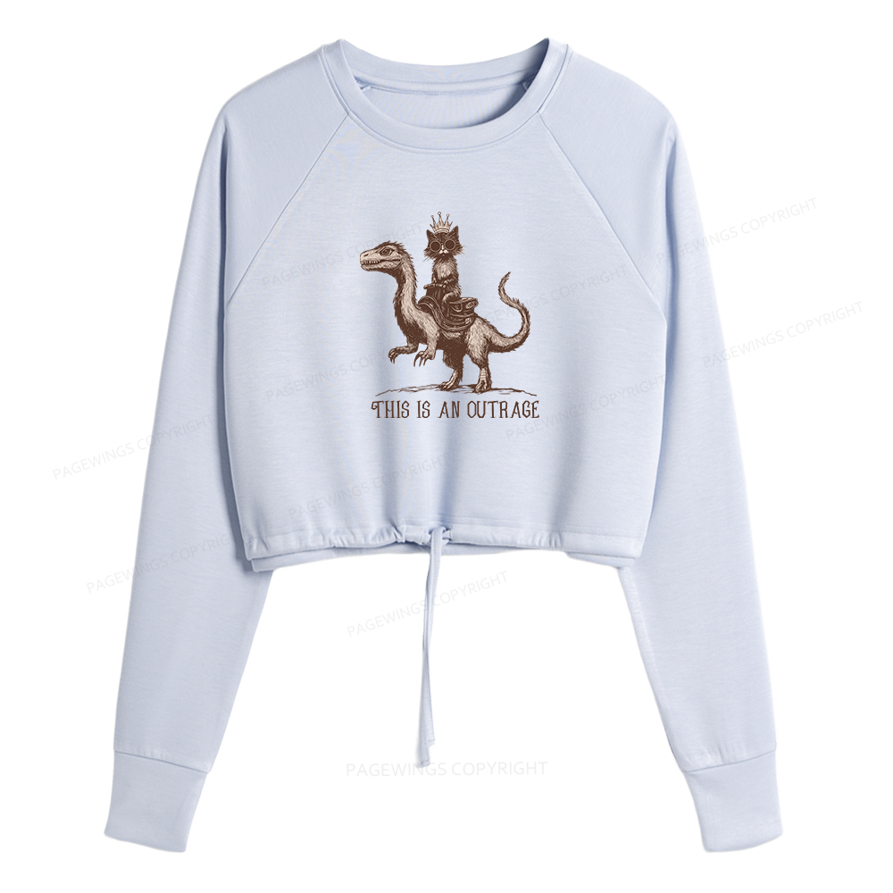 Pagewings Sci-Fi Book Lovers Women Cropped Sweatshirt 