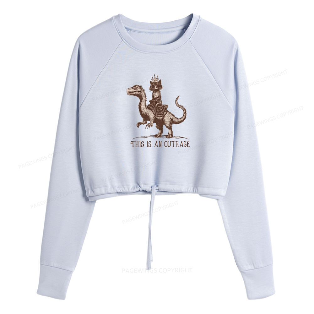 Pagewings Sci-Fi Book Lovers Women Cropped Sweatshirt