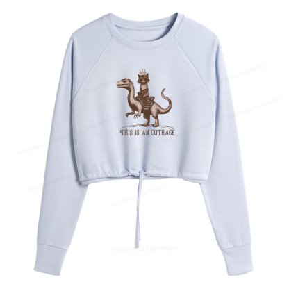 Pagewings Sci-Fi Book Lovers Women Cropped Sweatshirt 