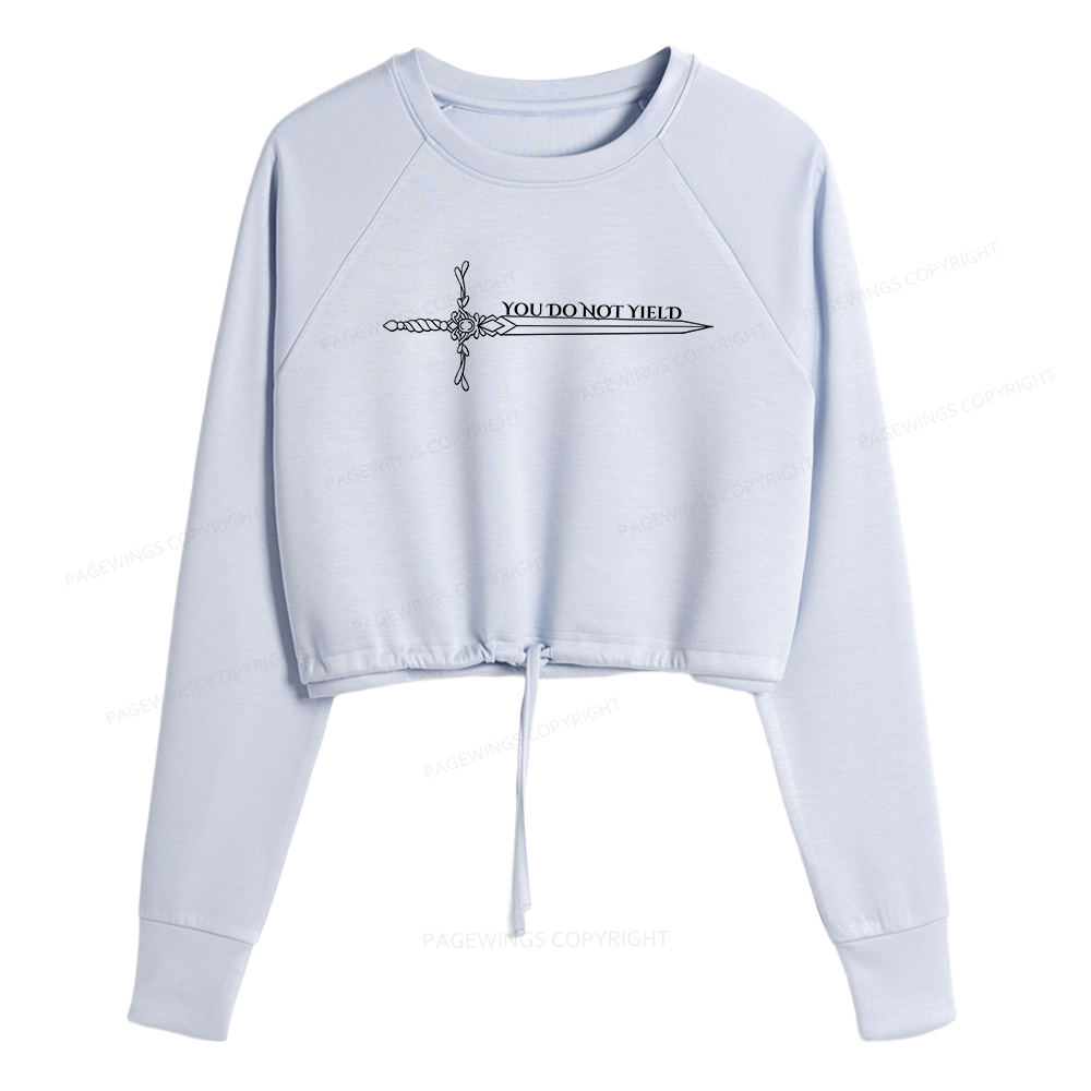 Pagewings You Do Not Yield  Women Cropped Sweatshirt 