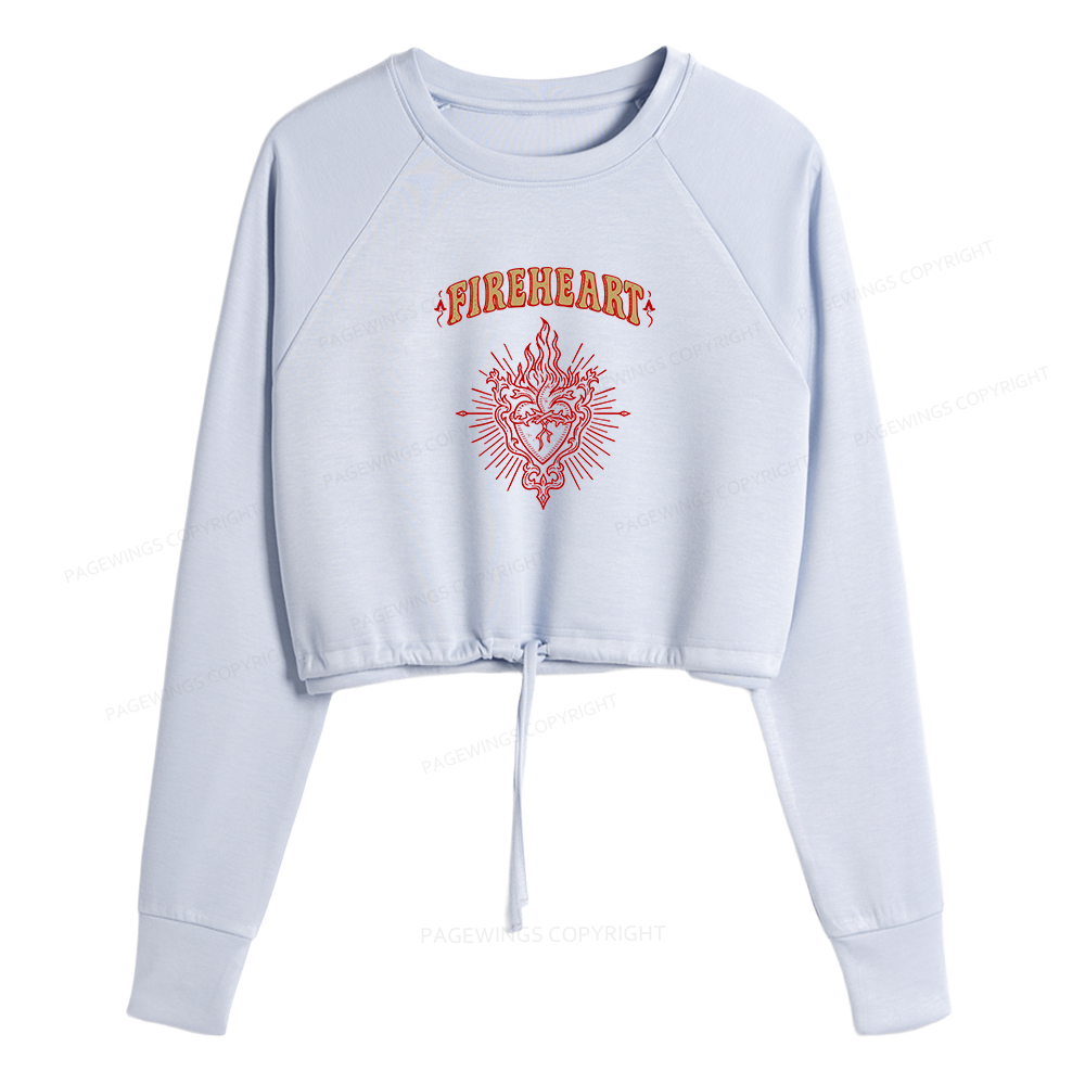Pagewings Fireheart Women Cropped Sweatshirt 