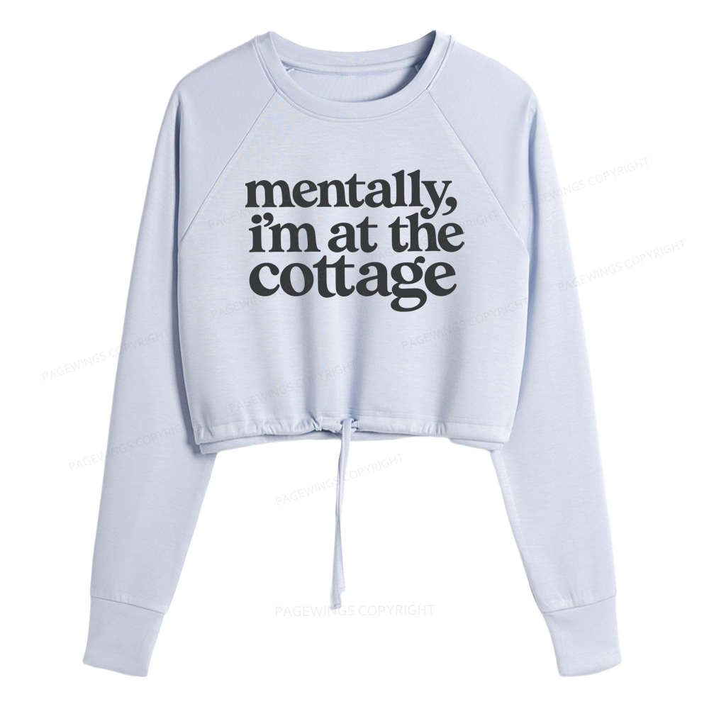 Pagewings At The Cottage Cropped Sweatshirt 