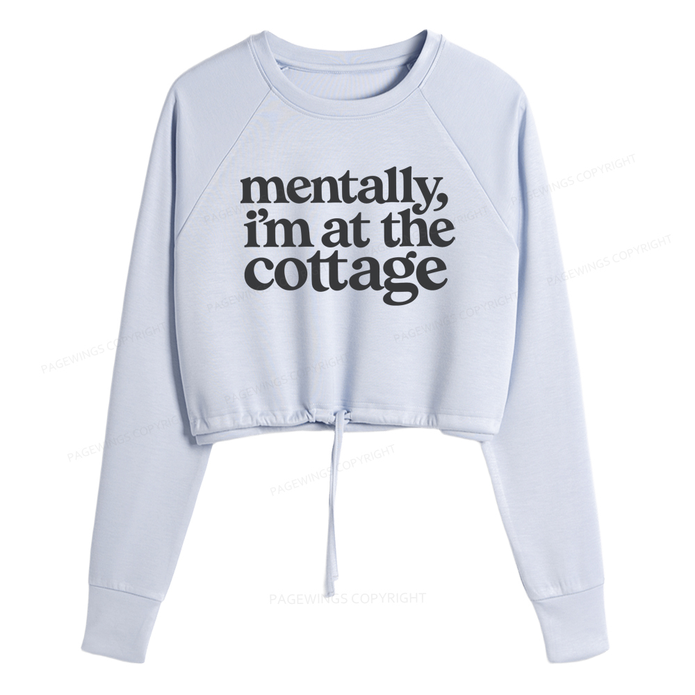 Pagewings At The Cottage Cropped Sweatshirt 