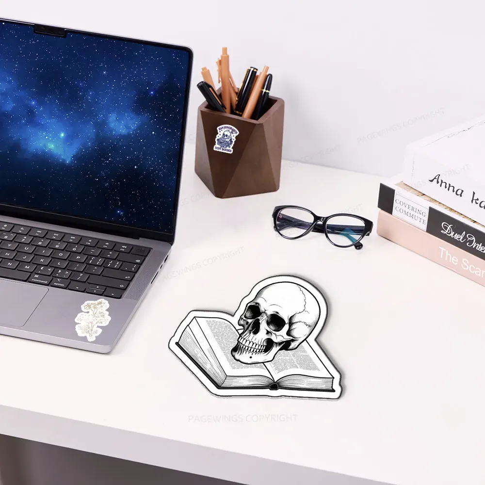 Pagewings Skull Book Mouse Pad
