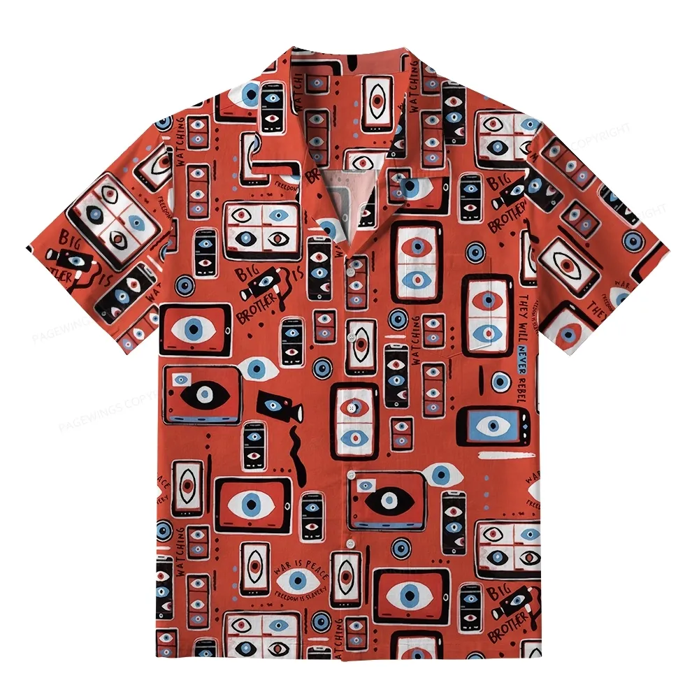 Pagewings Big Brother is Watching You Unisex Washed Long Sleeve T-shirt