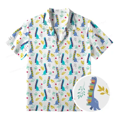 Pagewings  Book Dinosaurs Unisex Hawaiian Shirt
