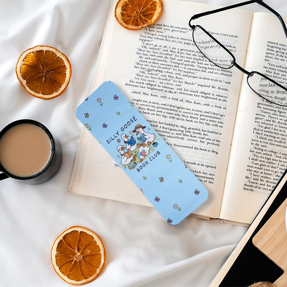 Pagewings Silly Goose Book Club Tracker Bookmark