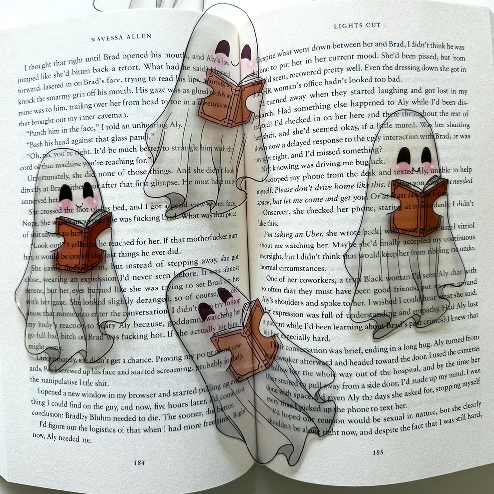 Pagewings Clear Cute Ghost Bookmark